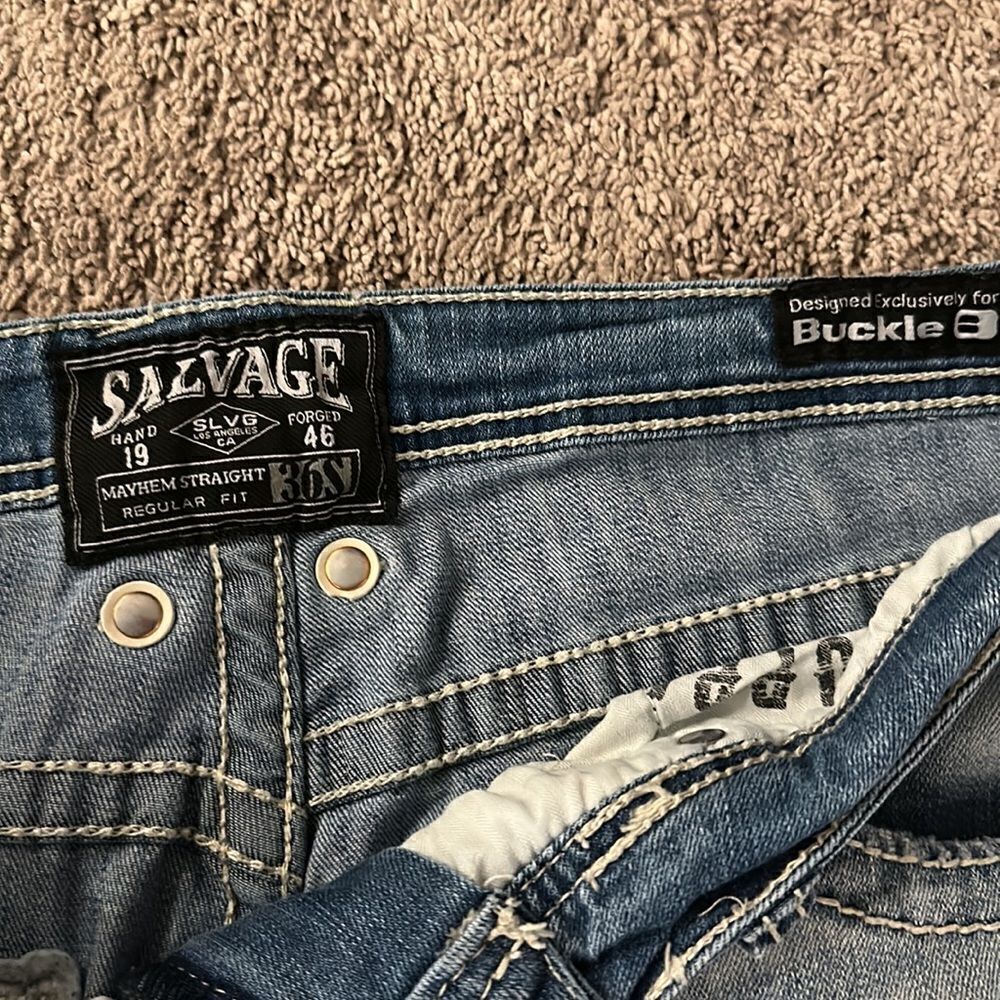 🔥Salvage like new denim from buckle size 36 x29.5 - Picture 3 of 7